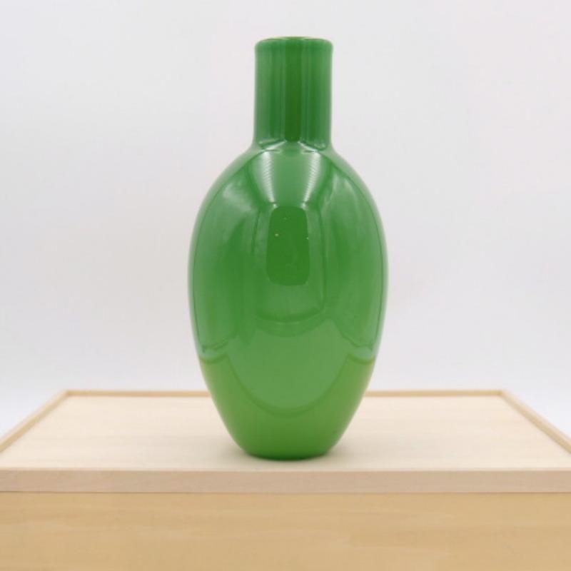 Grøn Glasvase // 50% Rabat
