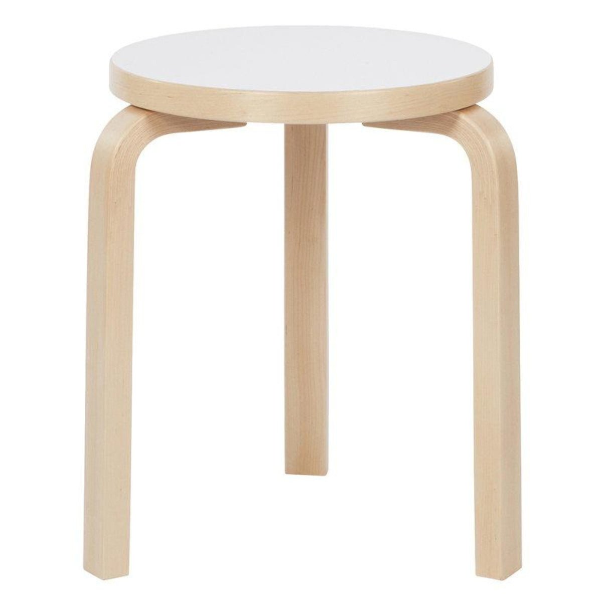 1950s stool60 Alvar Aaltoホワイトペイントartek Aalto Stool 60 | White Laminate – DANSKshop.com