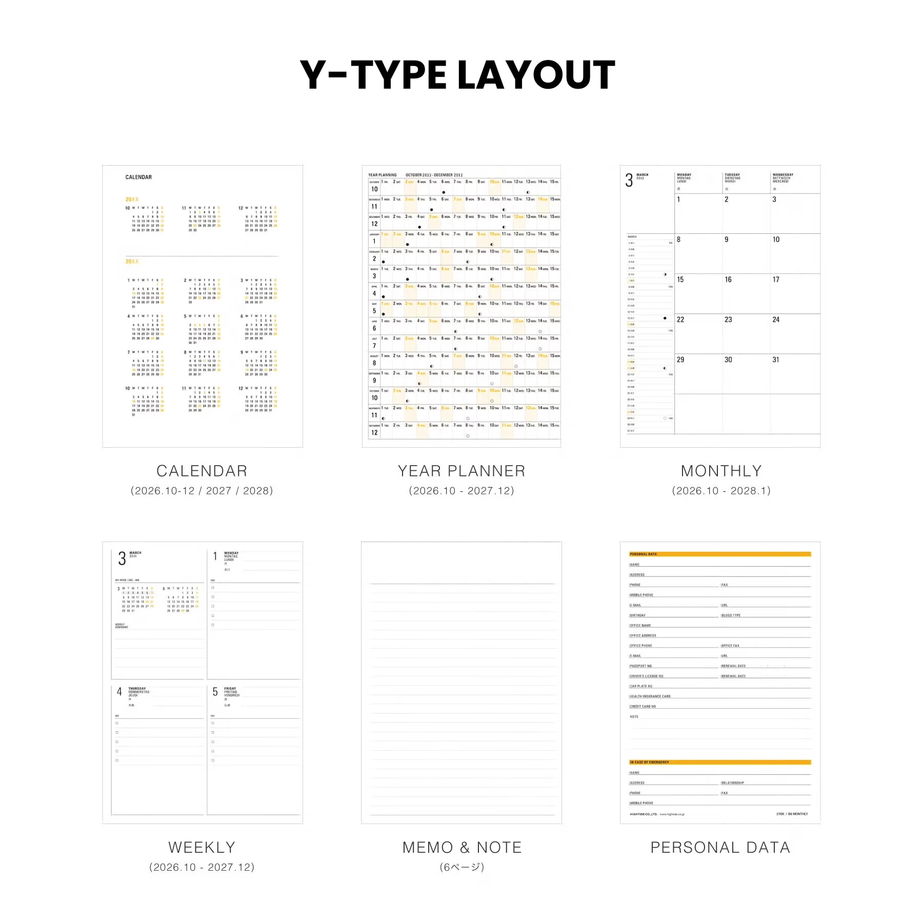 2027 Weekly Planner Paper Cloth