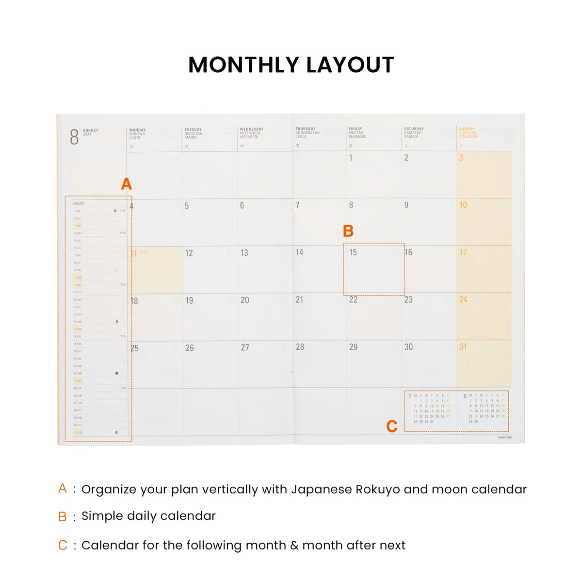 2027 Weekly Planner Paper Cloth