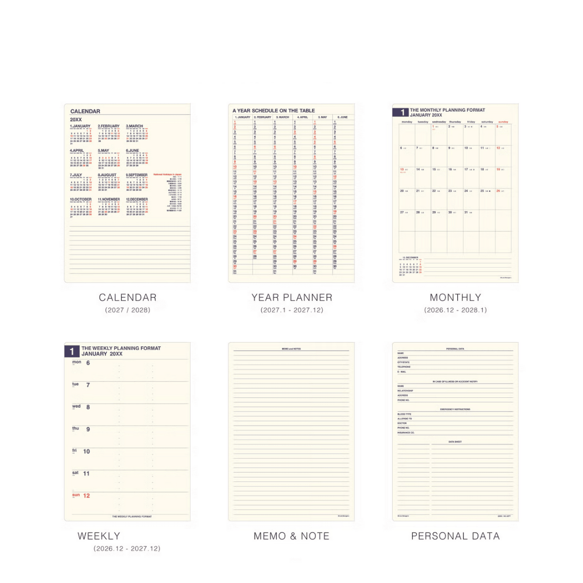 Hightide - 2027 Weekly Planner Minute Manager - Statonary & Office - DANSKshop.com