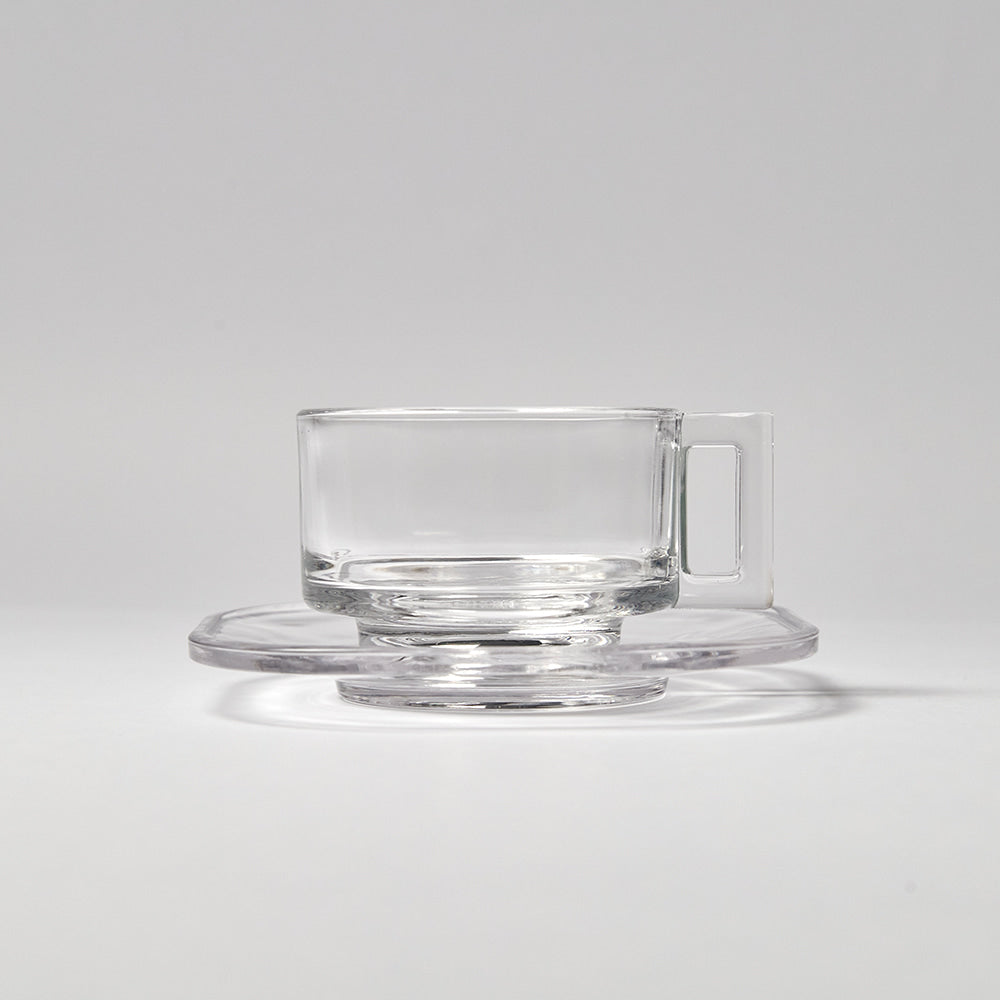 Glass Cup w. Saucer
