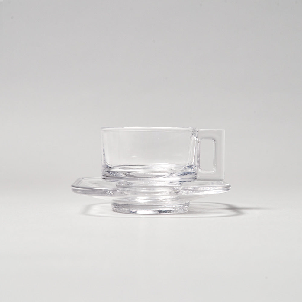 Glass Espresso Cup w. Saucer