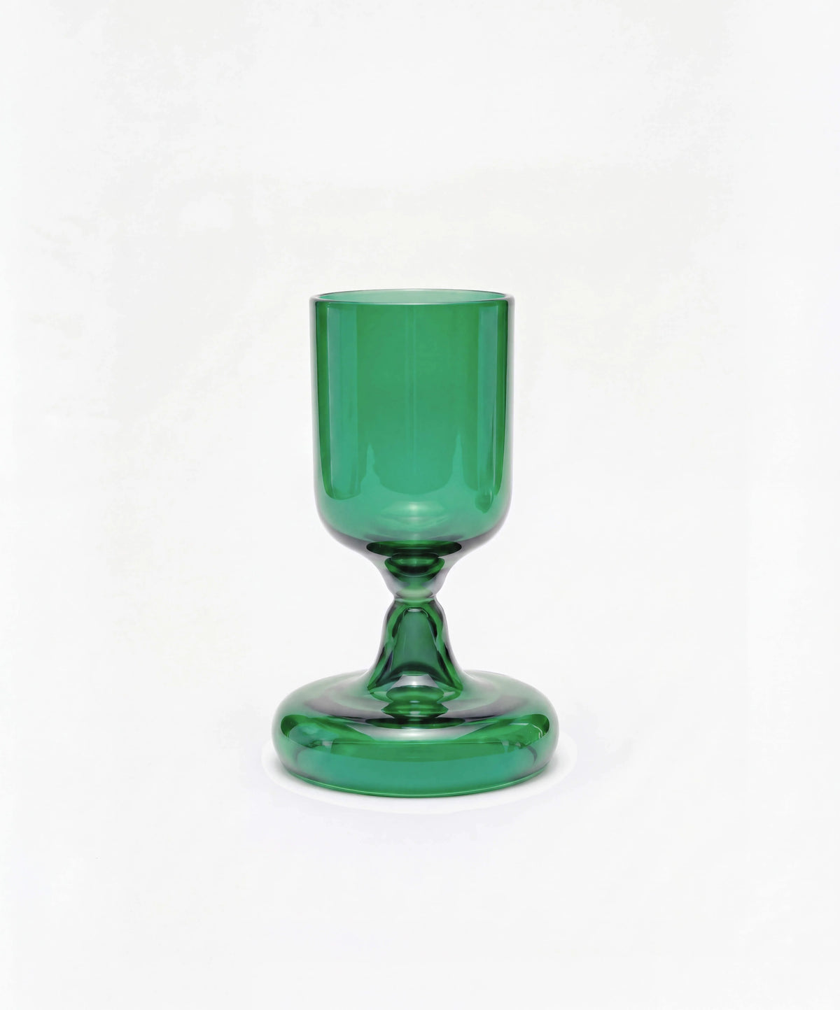 Chunky Beer Glass | Transparent Green