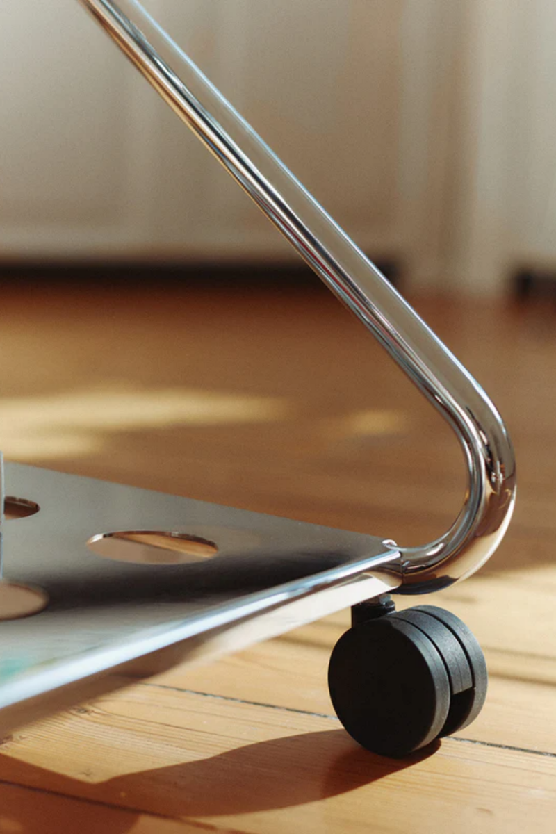 Disco TV Stand // Chrome