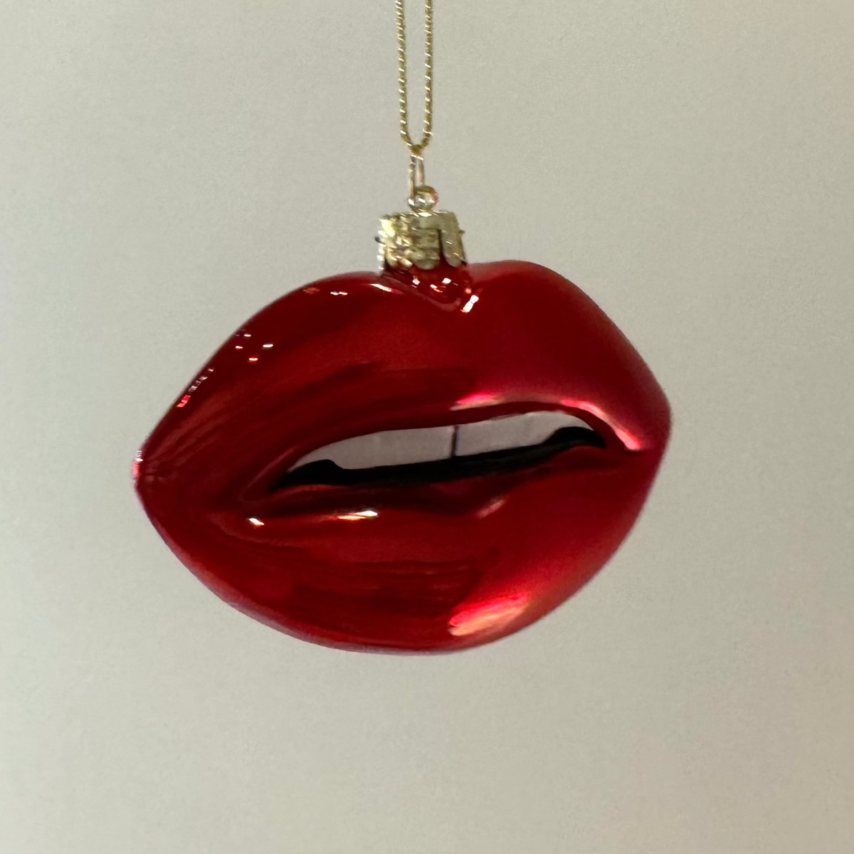 Christmas Ornament // Red Lips