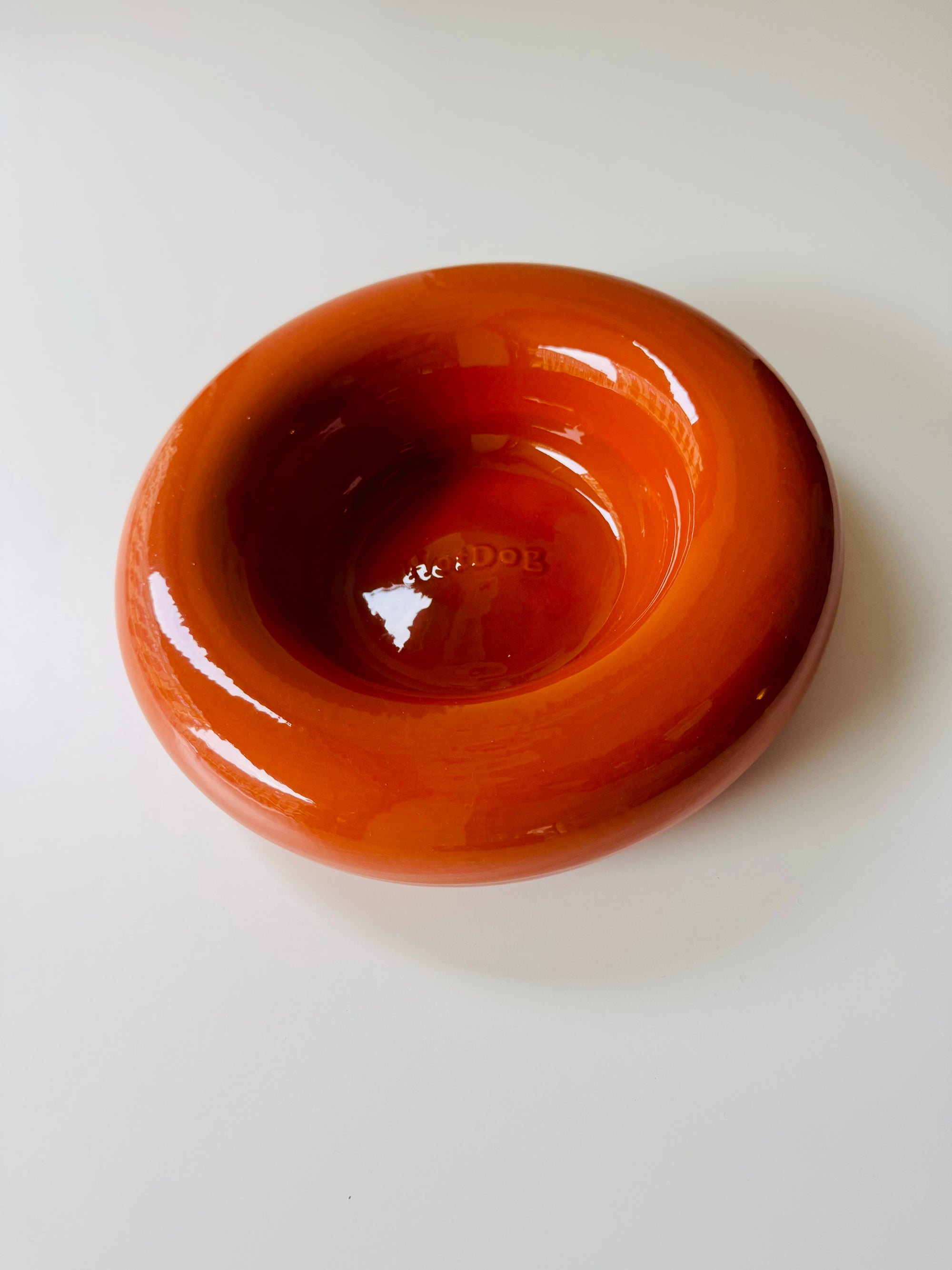 Ceramic Dog Feeder // Brown