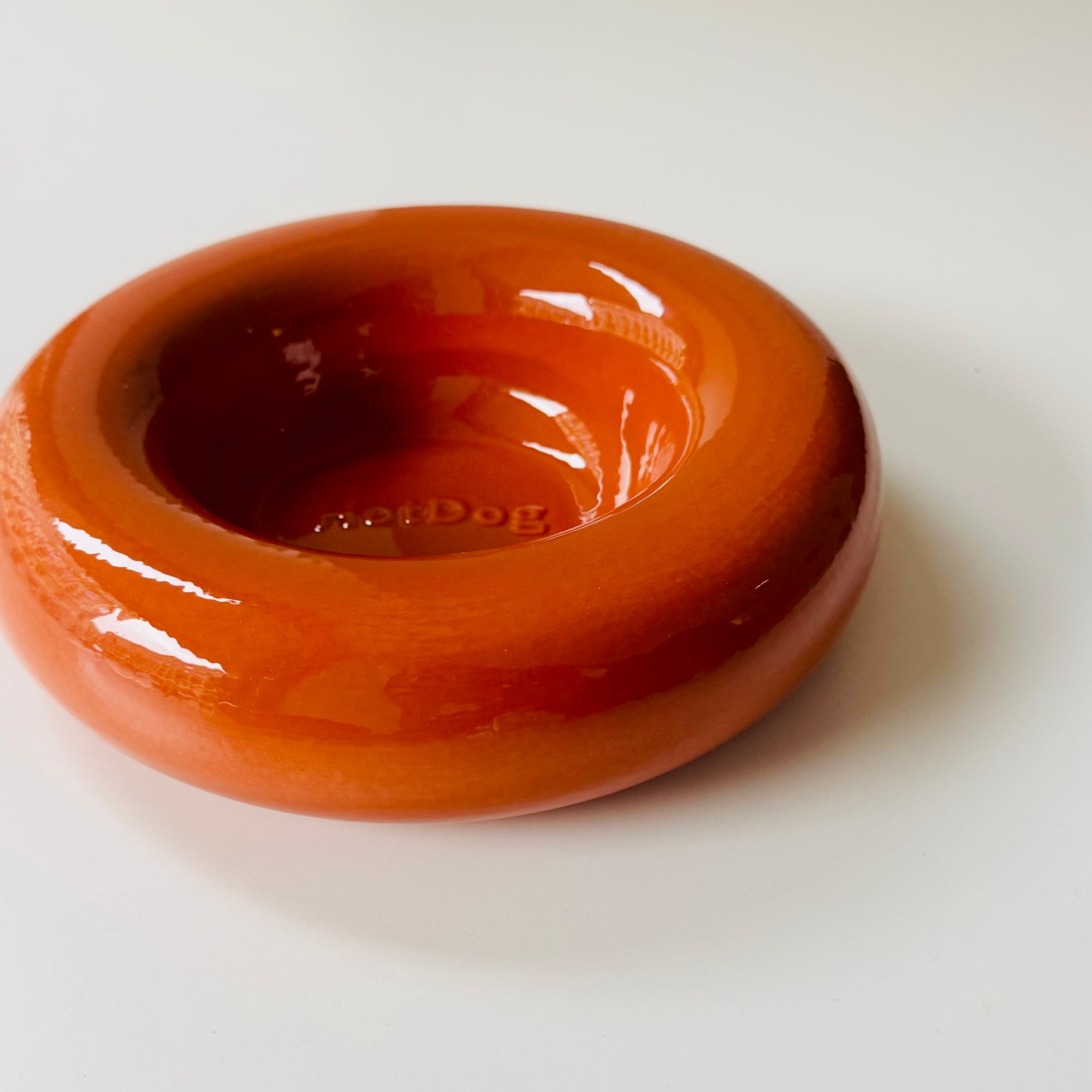 Ceramic Dog Feeder // Brown