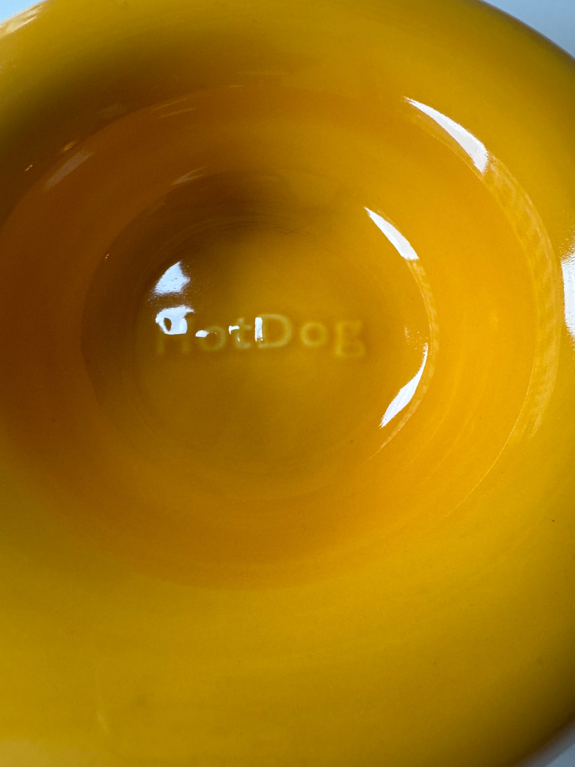 Ceramic Dog Feeder // Yellow