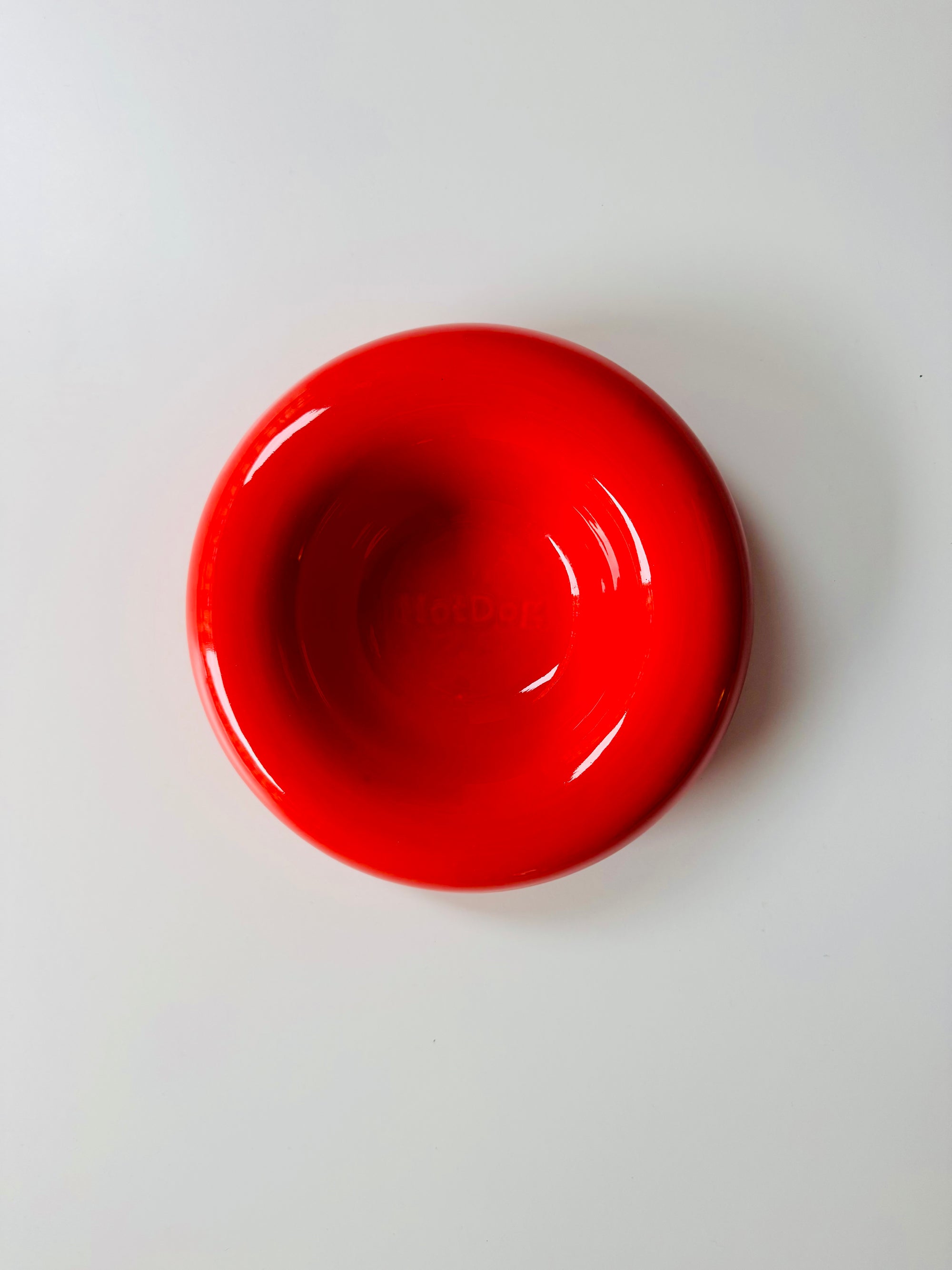 Ceramic Dog Feeder // Red