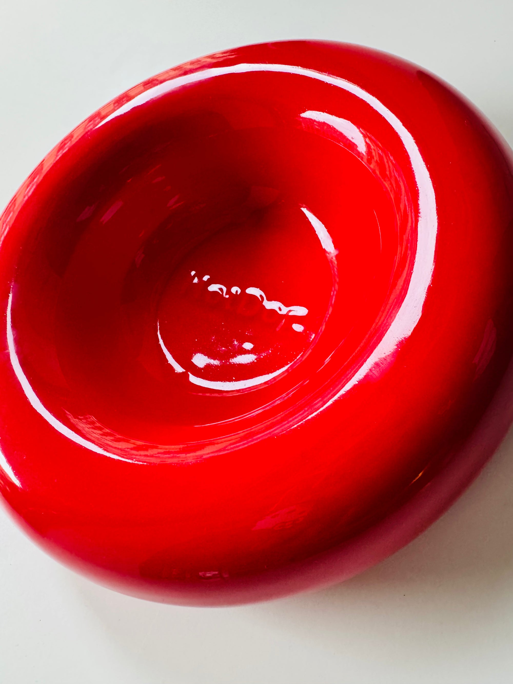 Ceramic Dog Feeder // Red