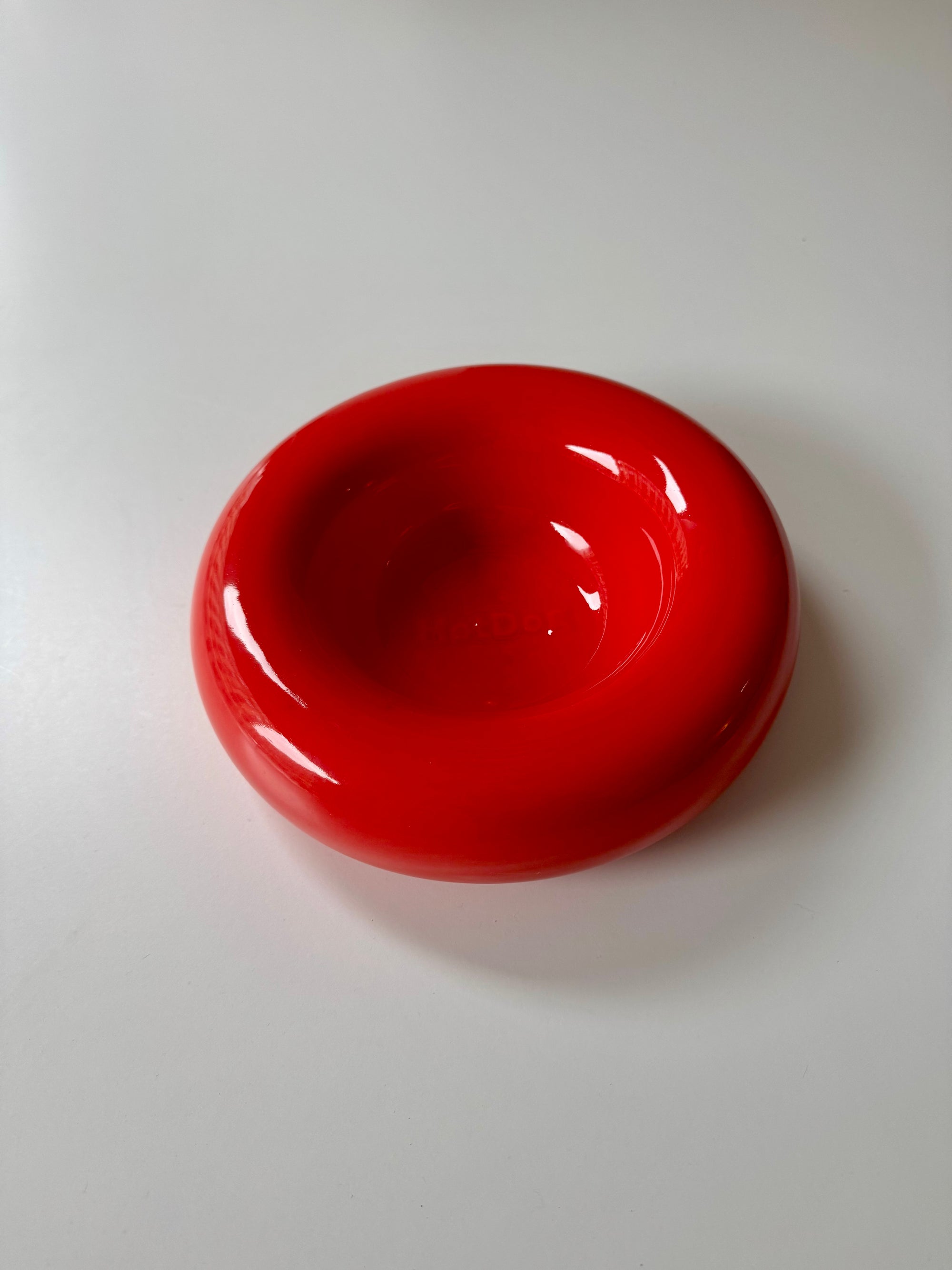 Ceramic Dog Feeder // Red