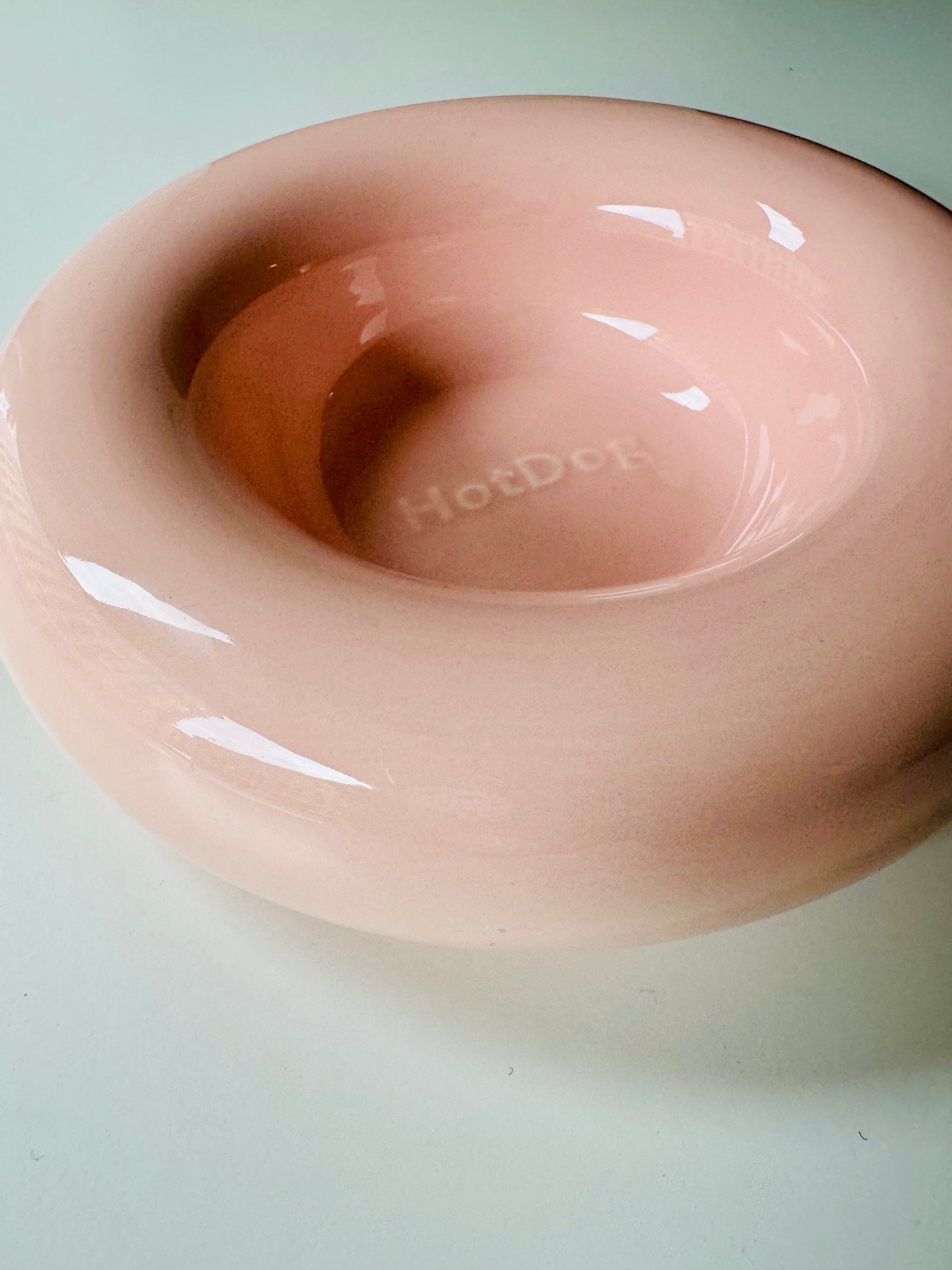 Ceramic Dog Feeder // Pink