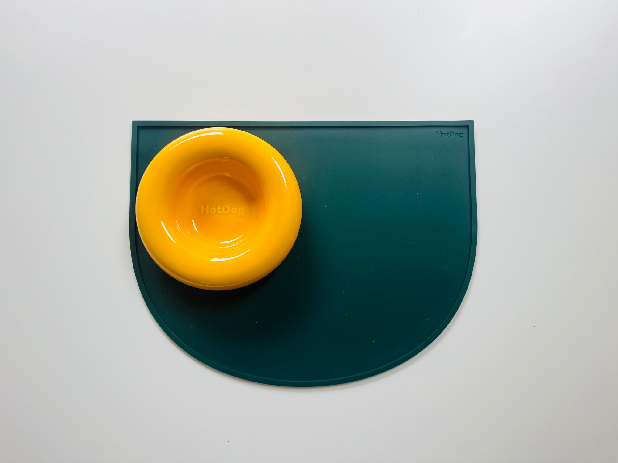 Ceramic Dog Feeder // Yellow