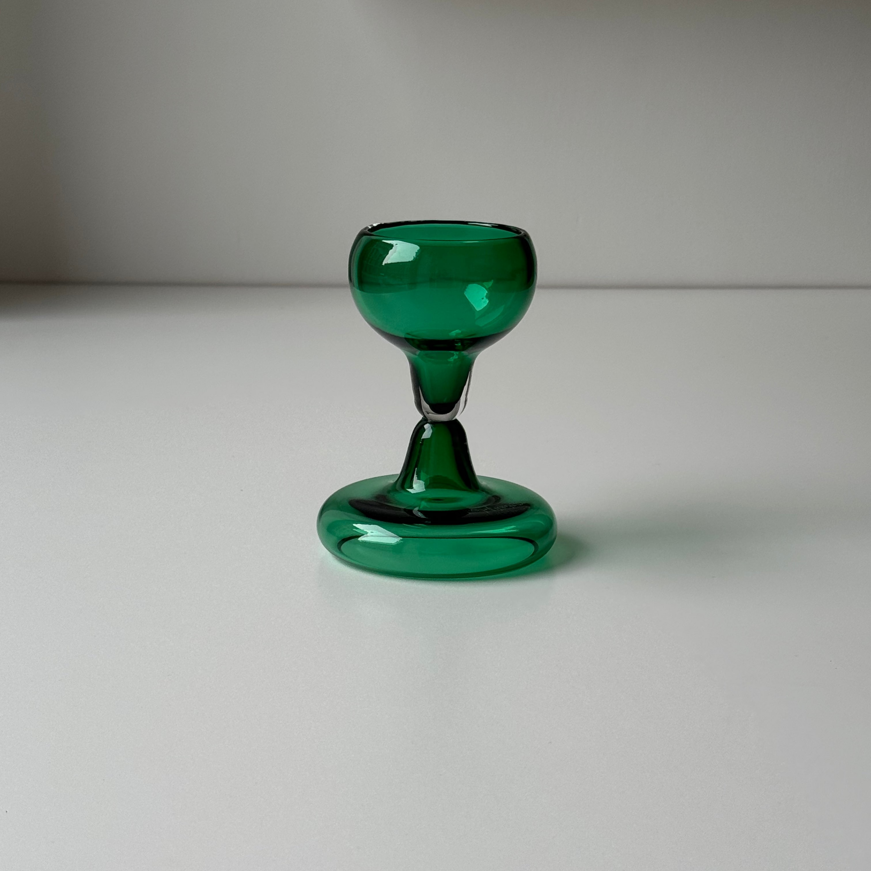 Chunky Wine Glass // Transparent Green