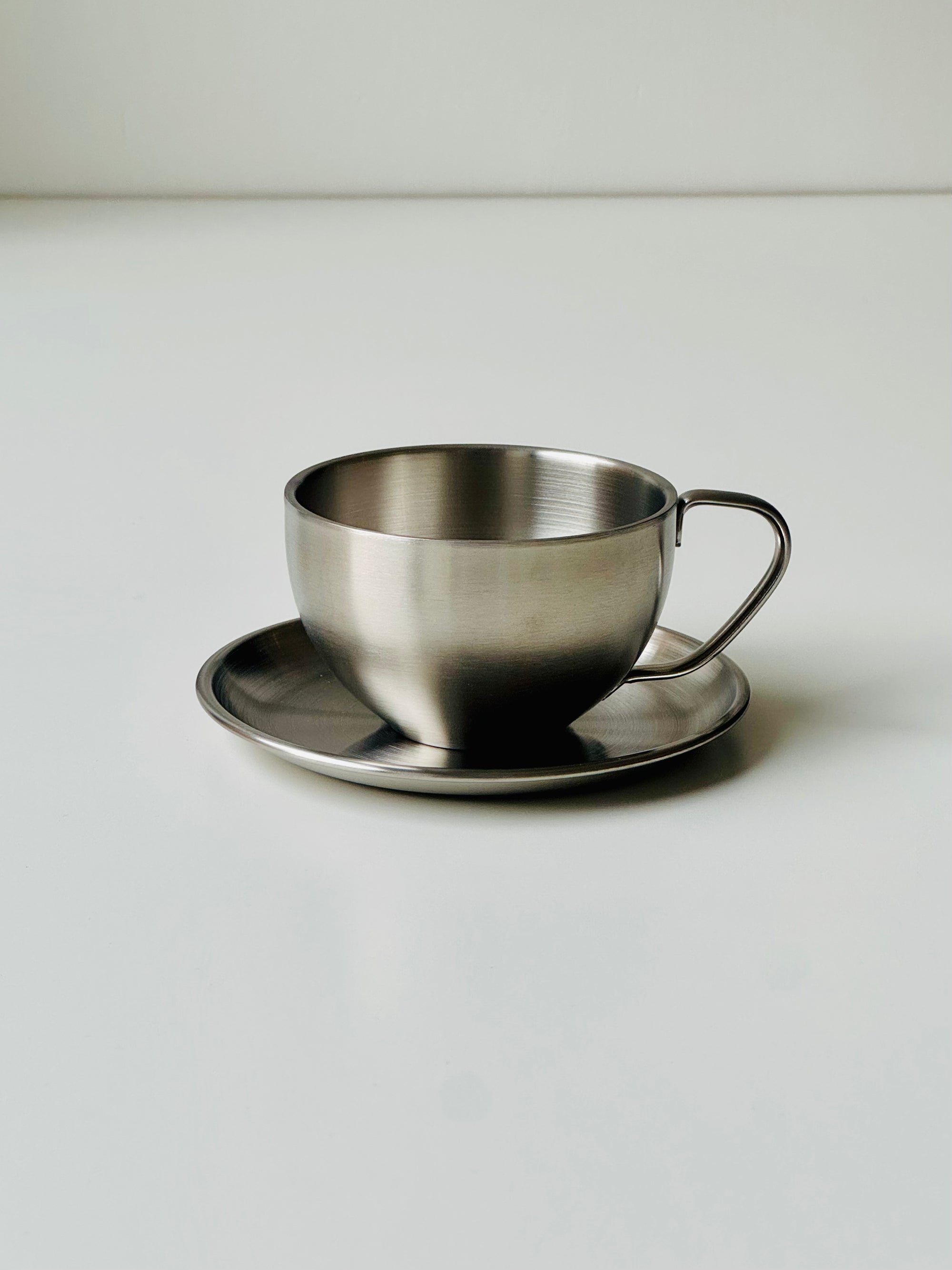 Steel Cup w/ Saucer