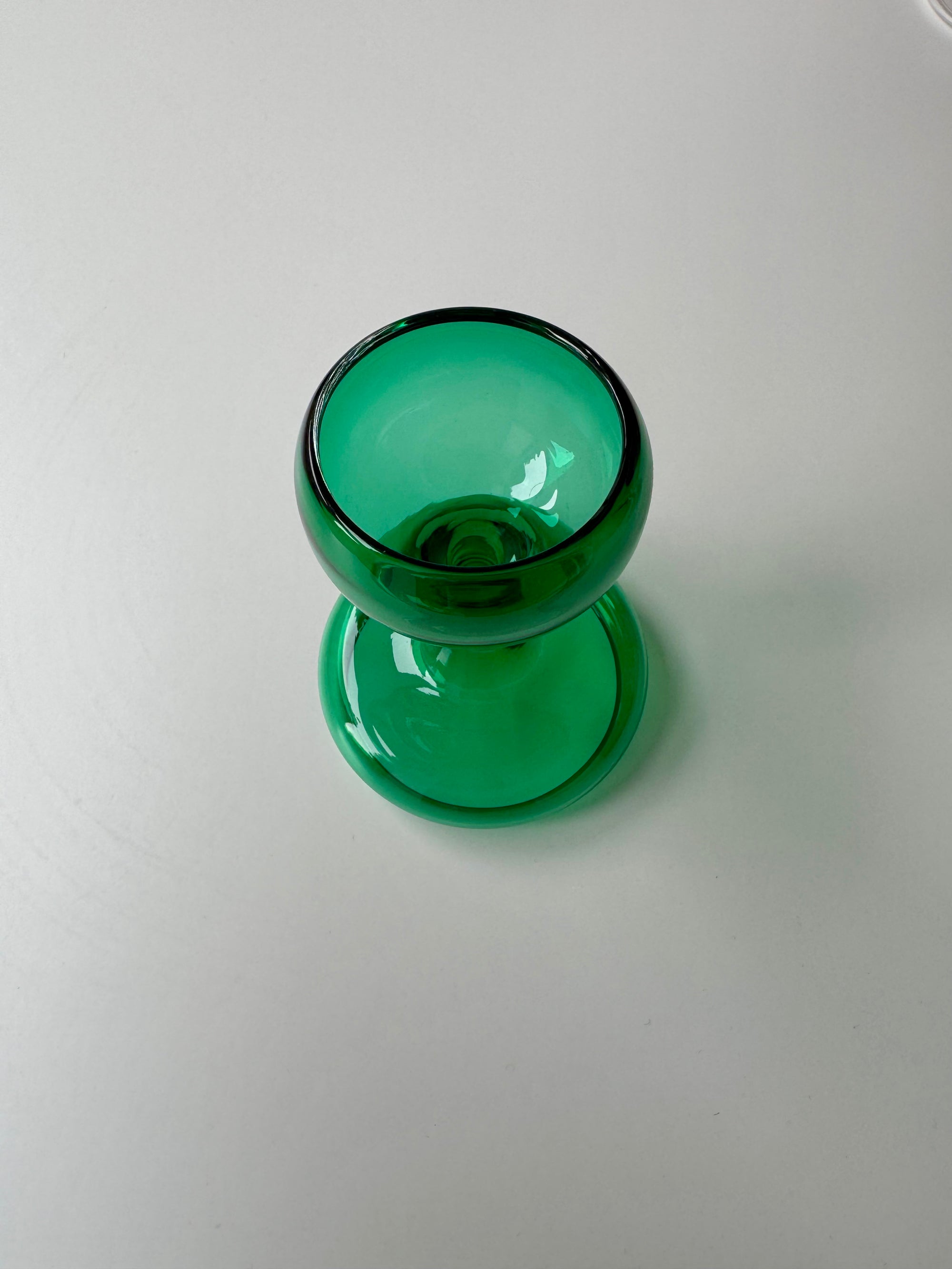 Chunky Wine Glass // Transparent Green