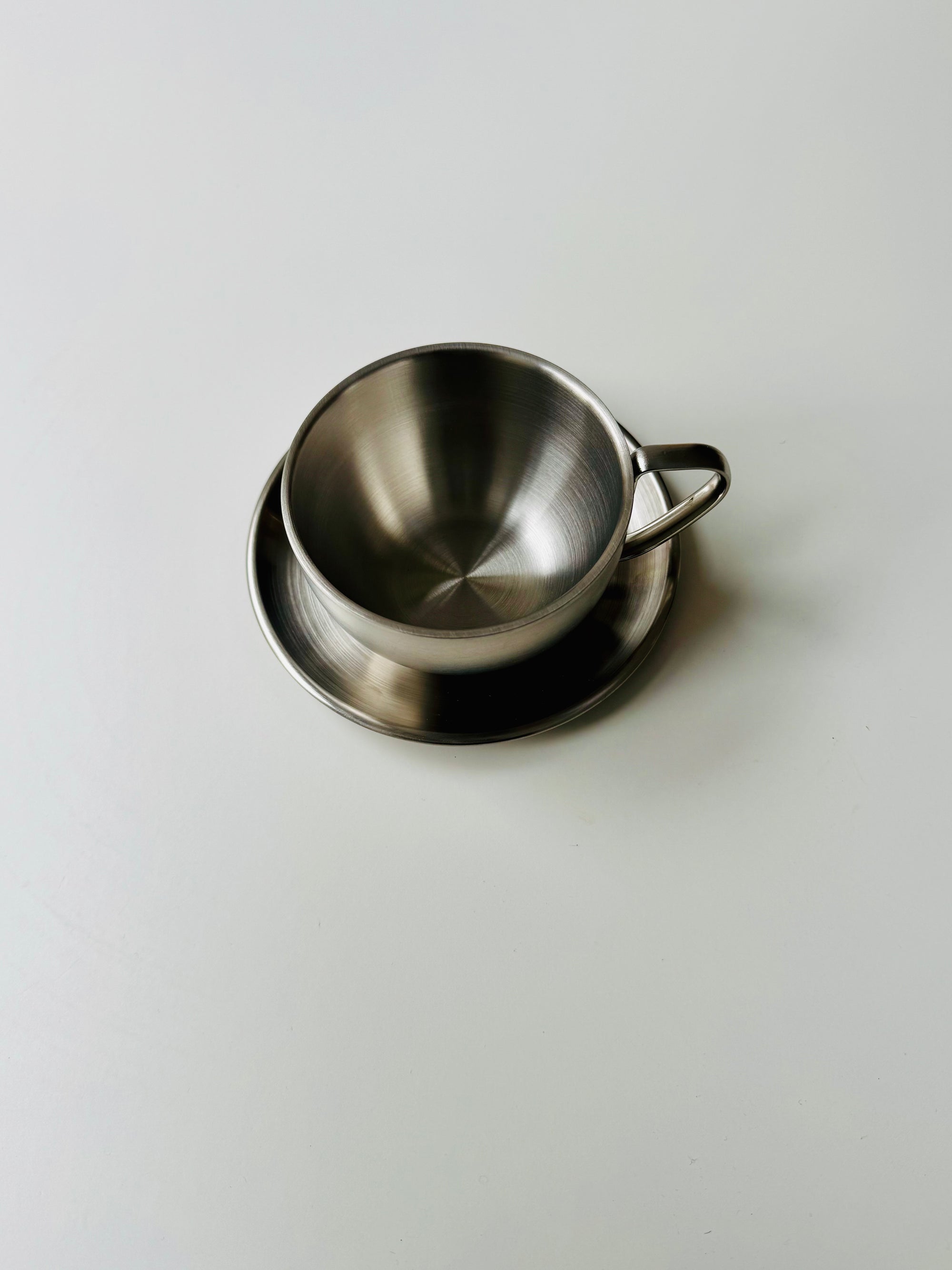 Steel Cup w/ Saucer