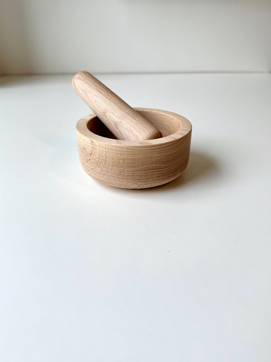 Wooden Mortar w/ Pestle