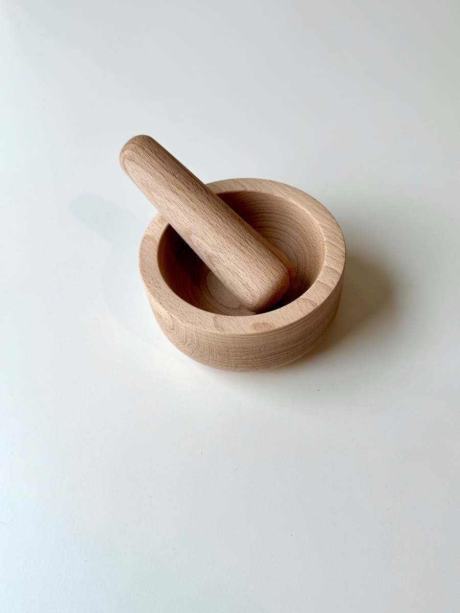 Wooden Mortar w/ Pestle