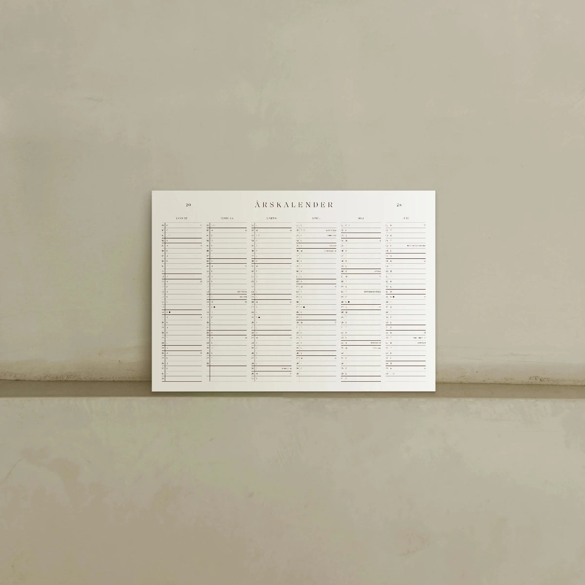 Annual Calendar 2026