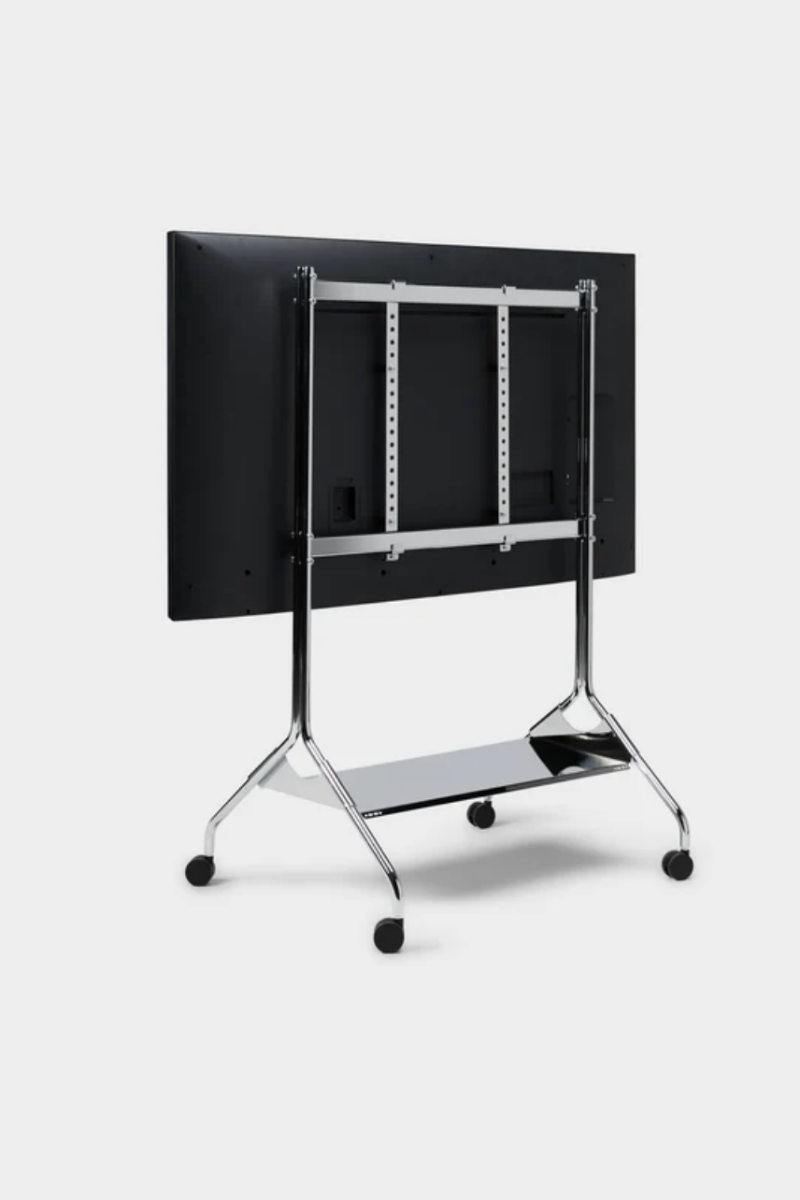 Moon Tall TV Stand | Chrome