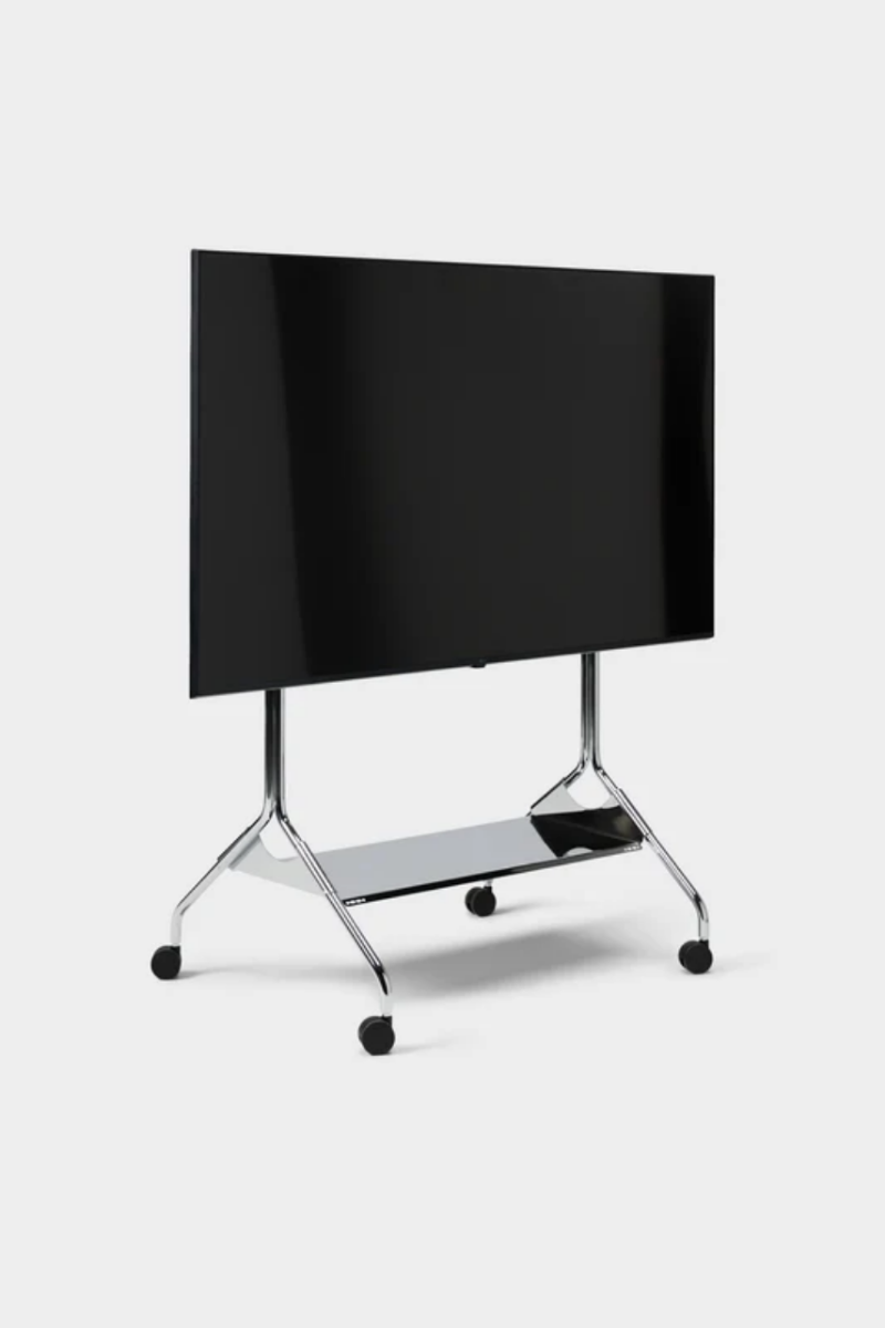 Moon Tall TV Stand | Chrome