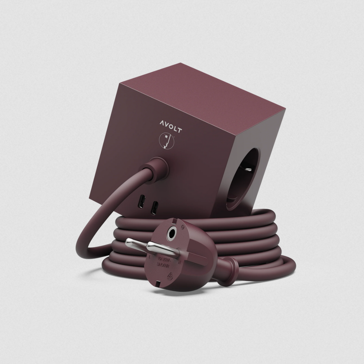 Square 1 USB-C // Bauhaus-Archiv Mulberry Red