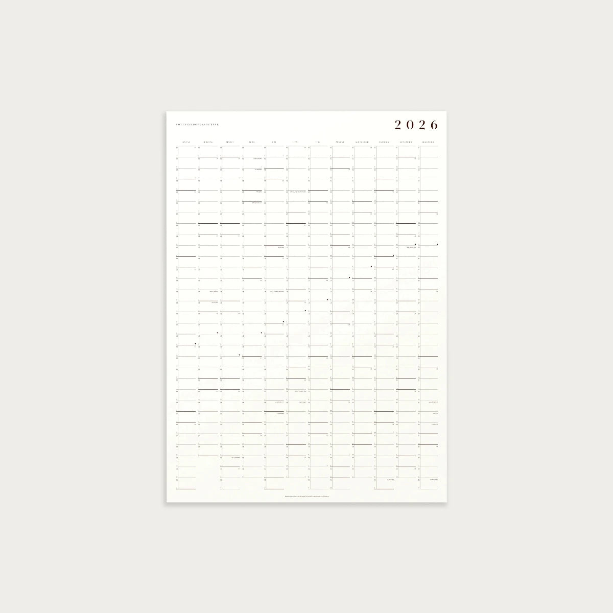 Refill // Wall Calendar 2026