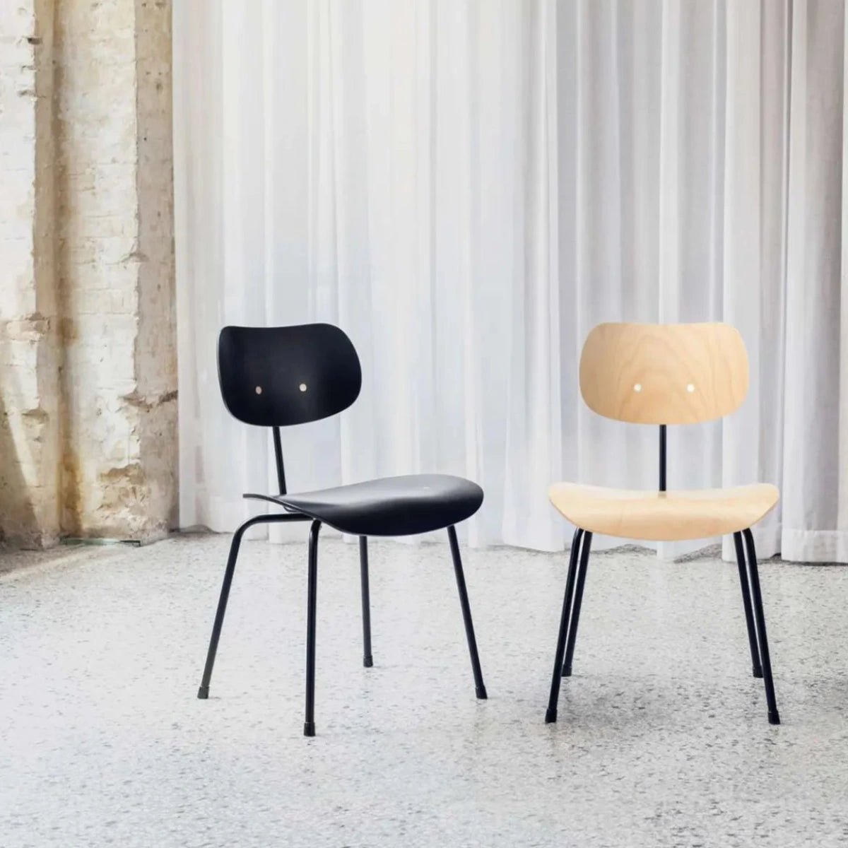 Please Wait To Be Seated / Eiermann - Eiermann SE 68 Dining Chair | Beech - Chair - DANSKshop.com