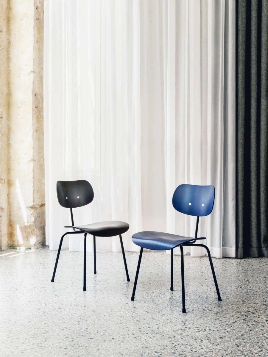 Please Wait To Be Seated / Eiermann - Eiermann SE 68 Dining Chair | Cobalt Blue - Chair - DANSKshop.com