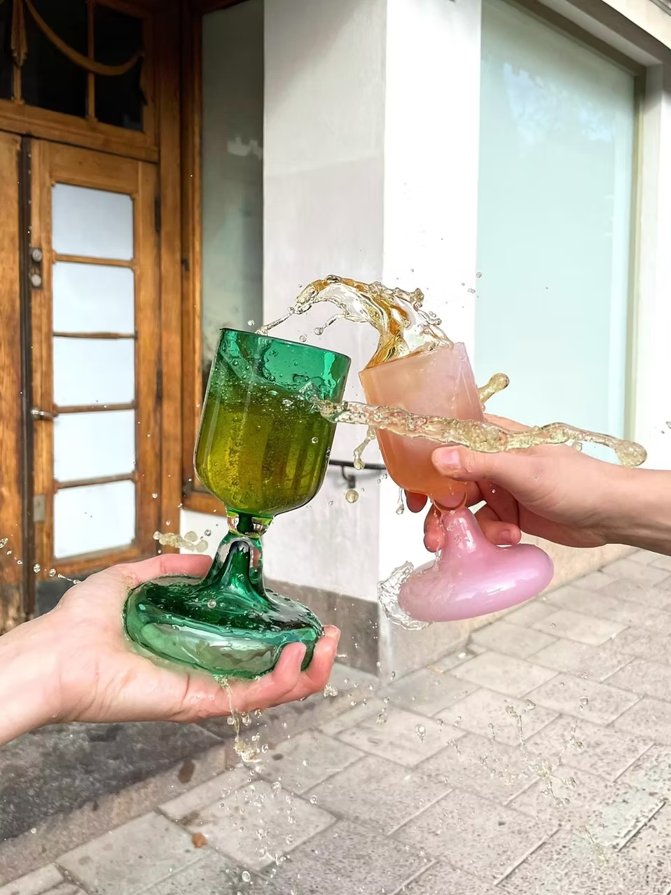 Chunky Ølglas | Transparent Green