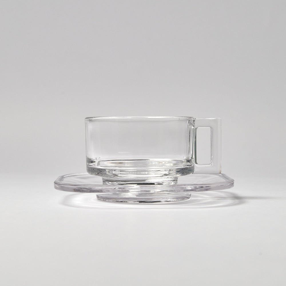 Arno Glass - Glass Cup w. Saucer - Tableware - DANSKshop.com