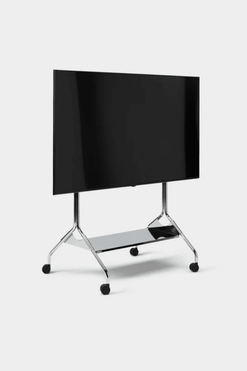 Pedestal - Moon Tall TV Stand | Chrome - Tv Stand - DANSKshop.com