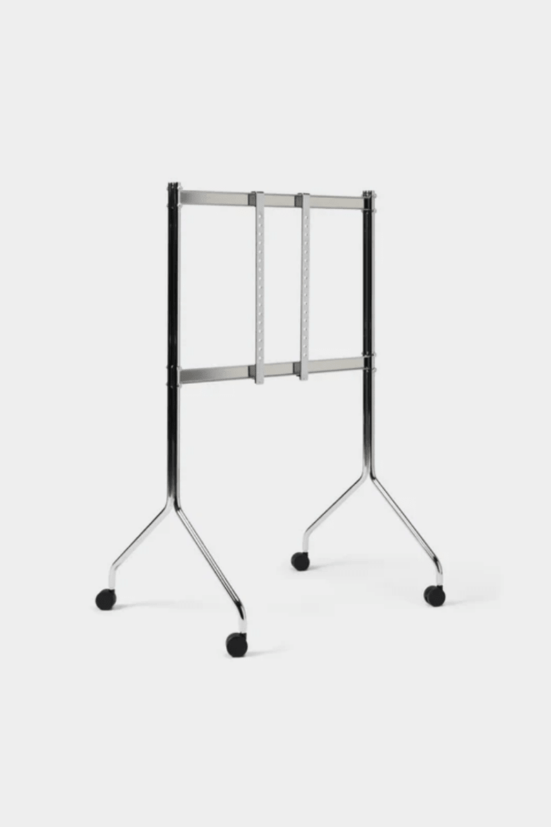 Pedestal - Moon Tall TV Stand | Chrome - Tv Stand - DANSKshop.com
