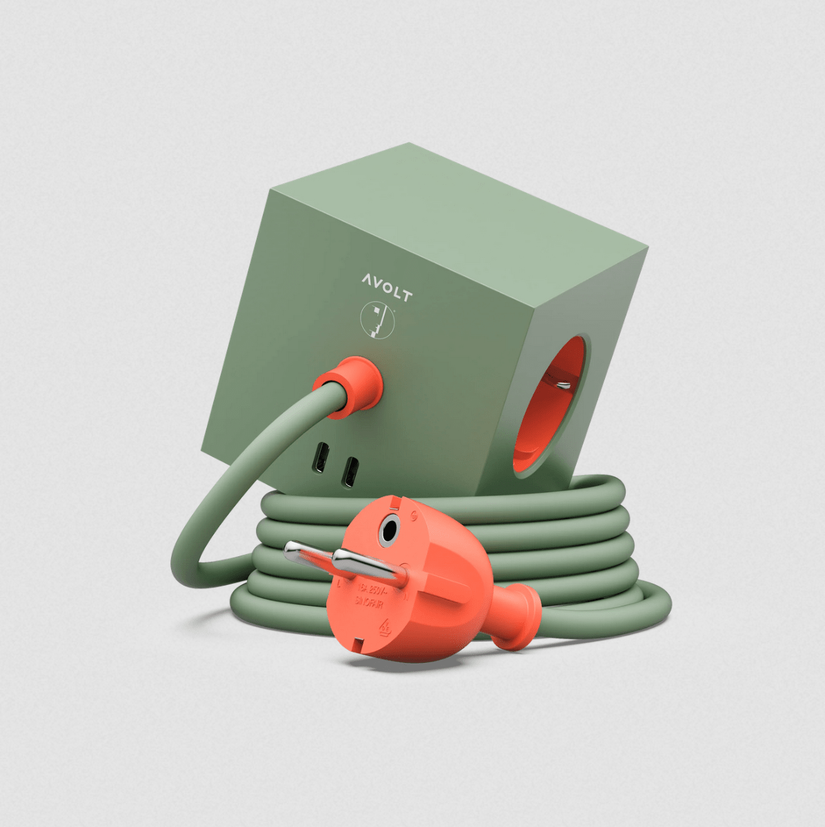 Avolt - Square 1 USB-C | Bauhaus-Archiv Gecko Bloom - Socket - DANSKshop.com