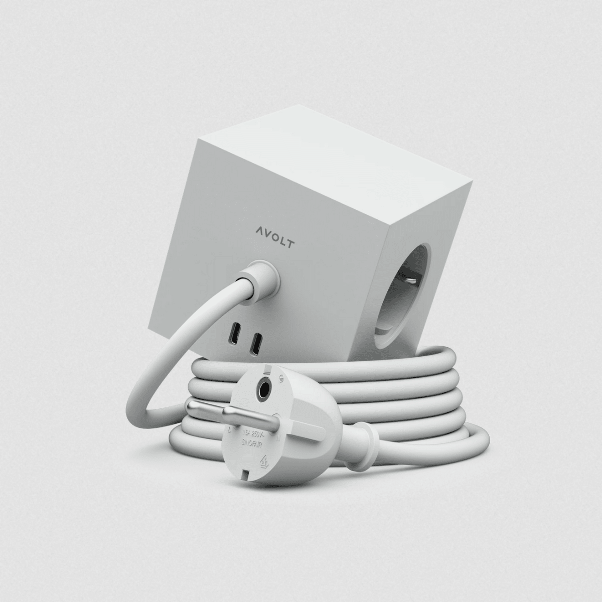 Avolt - Square 1 USB-C | Gotland Grey - Socket - DANSKshop.com