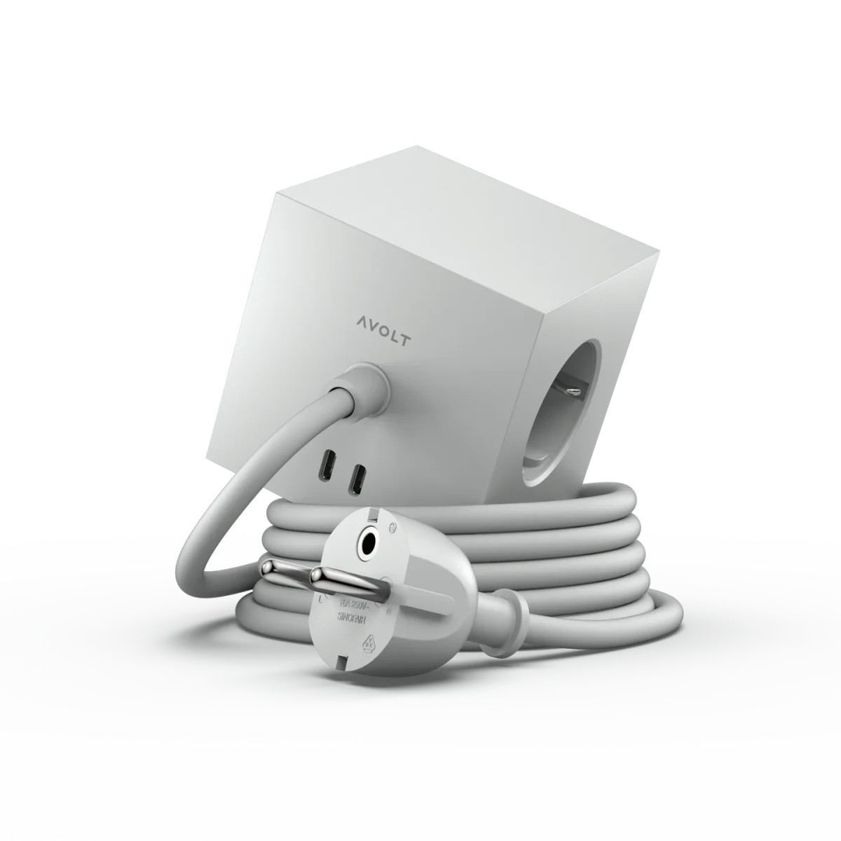 Avolt - Square 1 USB-C | Gotland Grey - Socket - DANSKshop.com
