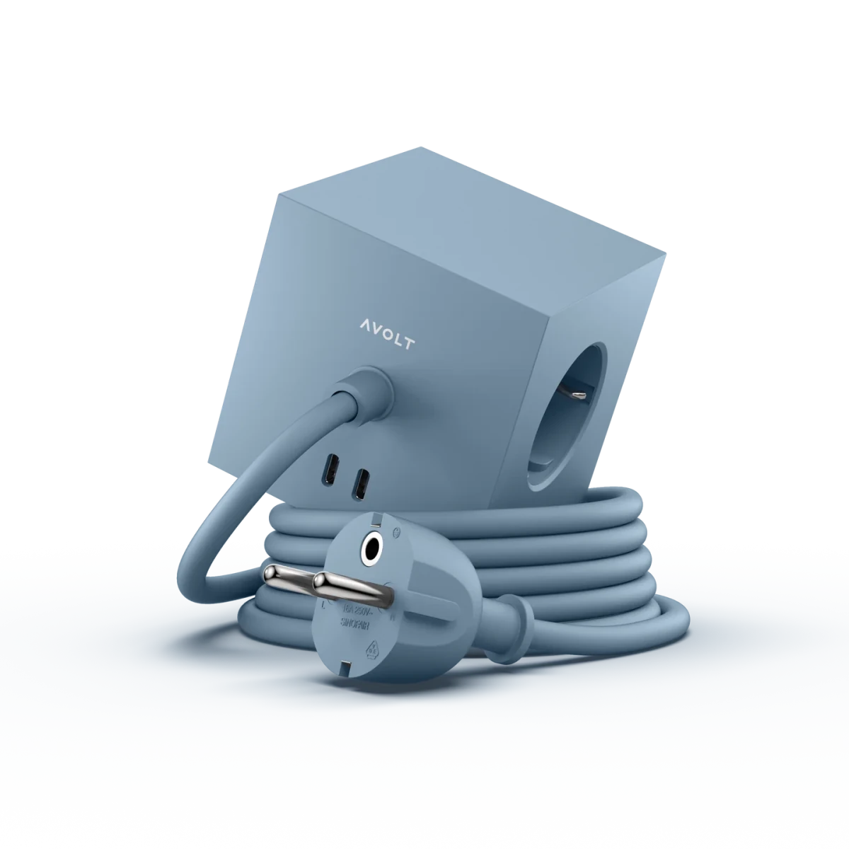 Avolt - Square 1 USB-C | Shark Blue - Socket - DANSKshop.com