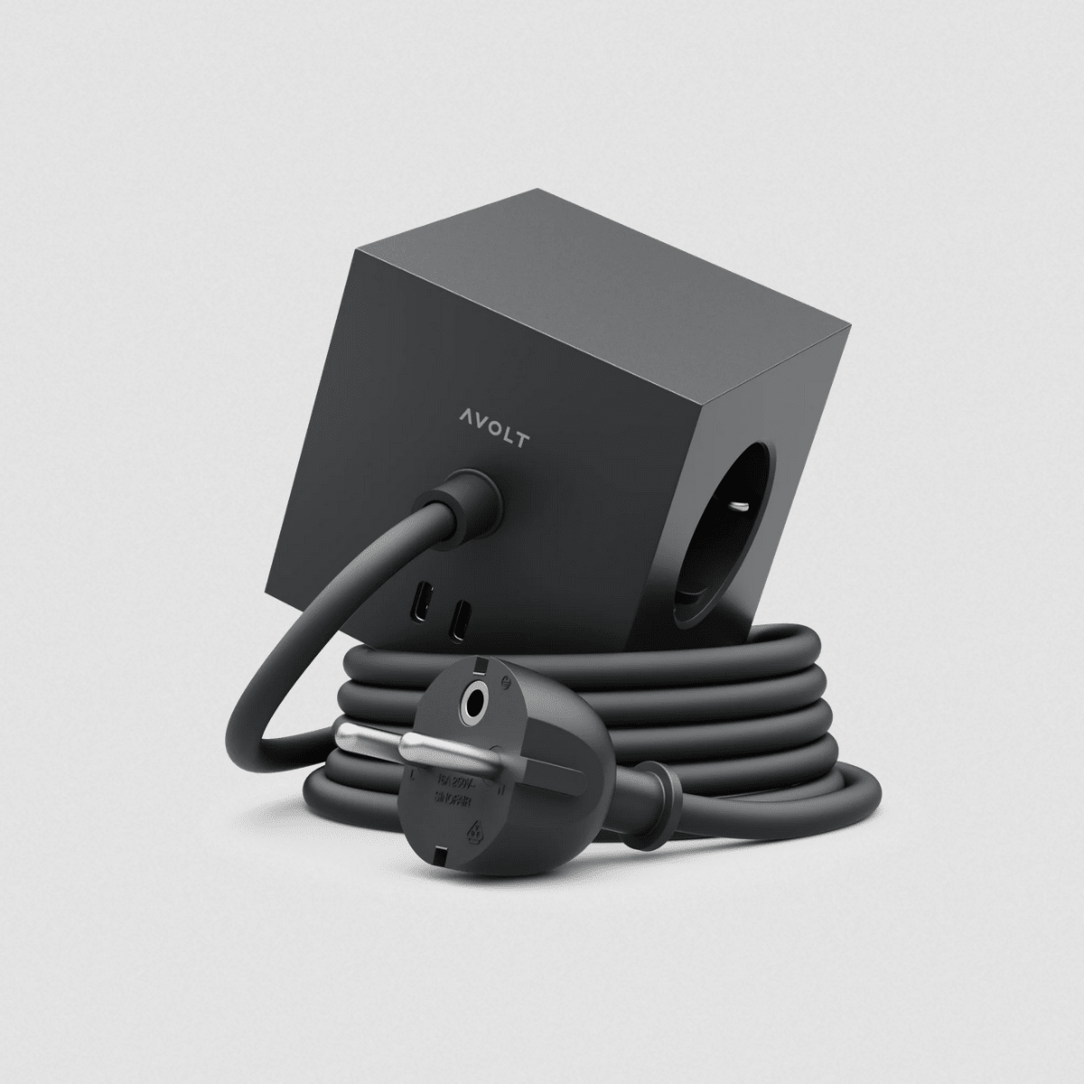 Avolt - Square 1 USB-C | Stockholm Black - Socket - DANSKshop.com