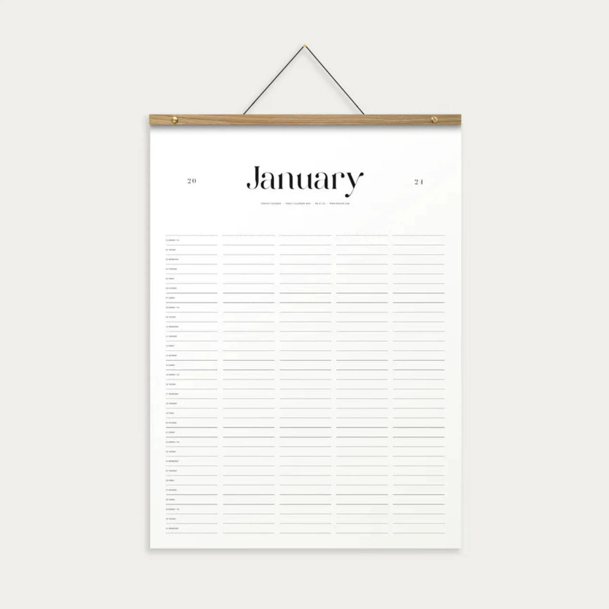 KBHAVN - Refill // The Family Calender 2024 - Calendar - DANSKmadeforrooms