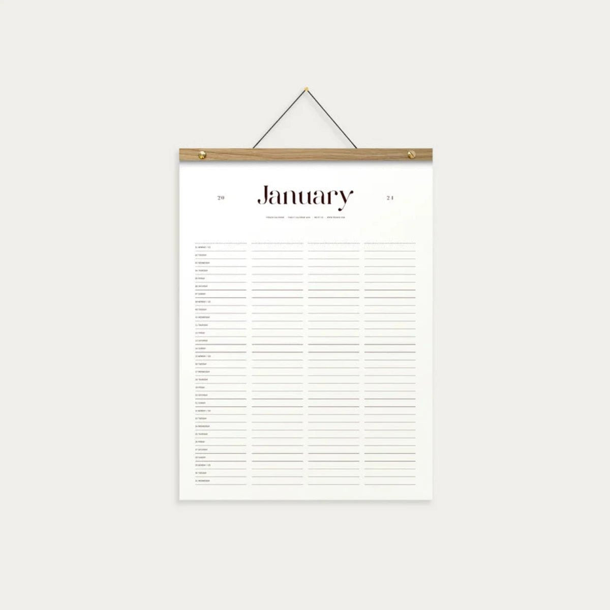 KBHAVN - Refill // The Family Calender Mini 2024 - Calendar - DANSKmadeforrooms