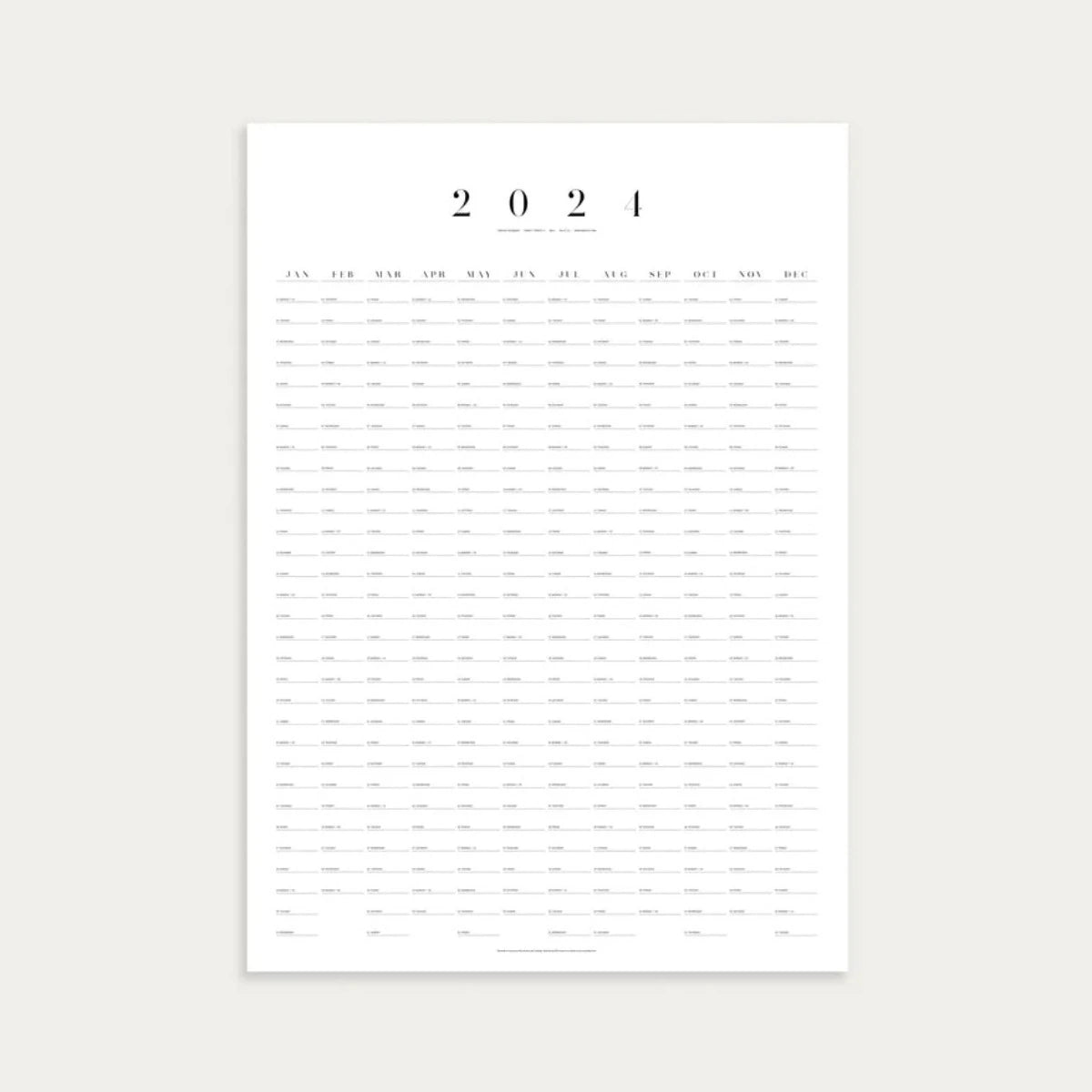KBHAVN - Refill // The Wall Calender 2024 - Calendar - DANSKmadeforrooms